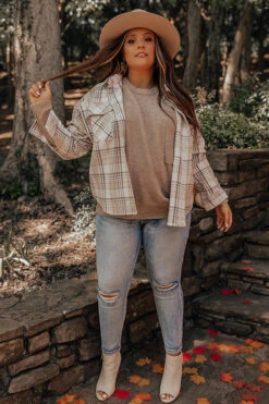 Stay Gourd-geous Plaid Jacket In Light Birch Curves -Chic Essence 2109168973000 2022090908184900 3ea42031stay gourd geous plaid jacket in light birch curves