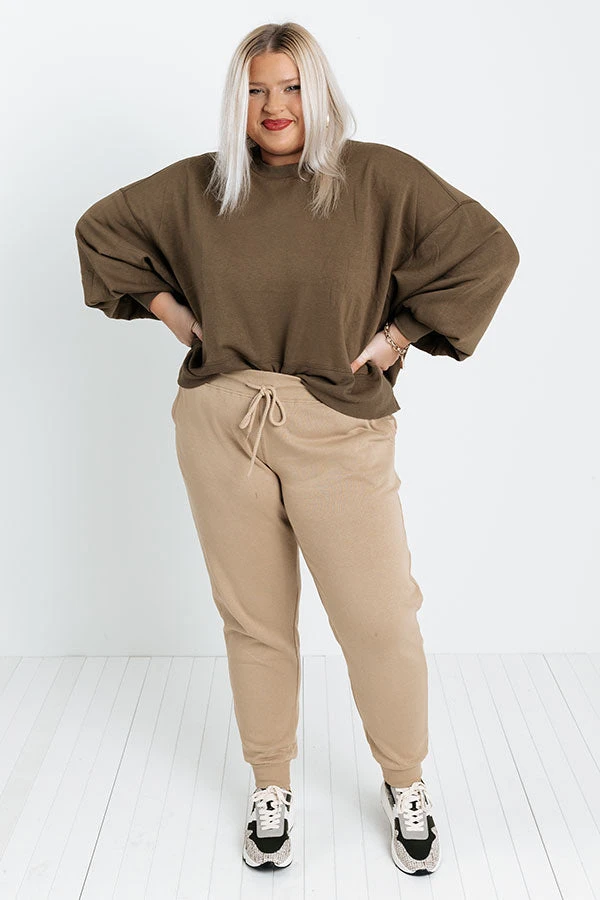 Count On You Joggers In Khaki Curves 7 Count On You Joggers In Khaki Curves - Image 5