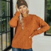Undercover Sweetness Knit Sweater In Rust -Chic Essence 2110075790000 2021102611235800 318ee766undercover sweetness knit sweater in rust
