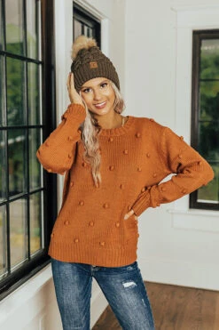 Undercover Sweetness Knit Sweater In Rust