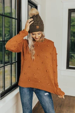 Undercover Sweetness Knit Sweater In Rust -Chic Essence 2110075790000 2021102611235800 c89188a8undercover sweetness knit sweater in rust