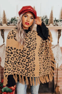 Bonfire Belle Leopard Poncho -Chic Essence 2110122053000 2021110910534700 c09c84c9bonfire belle leopard poncho