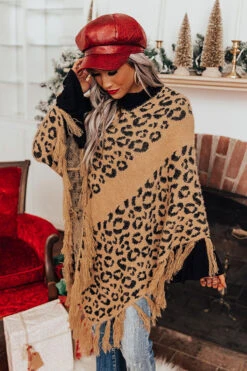 Bonfire Belle Leopard Poncho -Chic Essence 2110122053000 2021110910534700 c780c97abonfire belle leopard poncho
