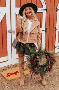 The Caylynn Faux Suede Jacket