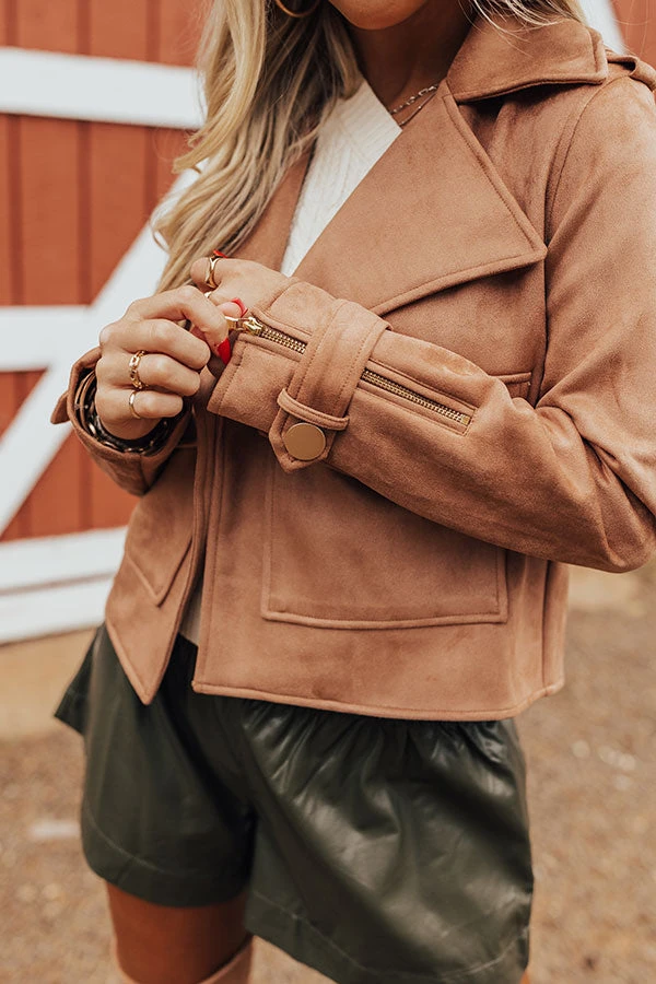 The Caylynn Faux Suede Jacket 6 The Caylynn Faux Suede Jacket - Image 4