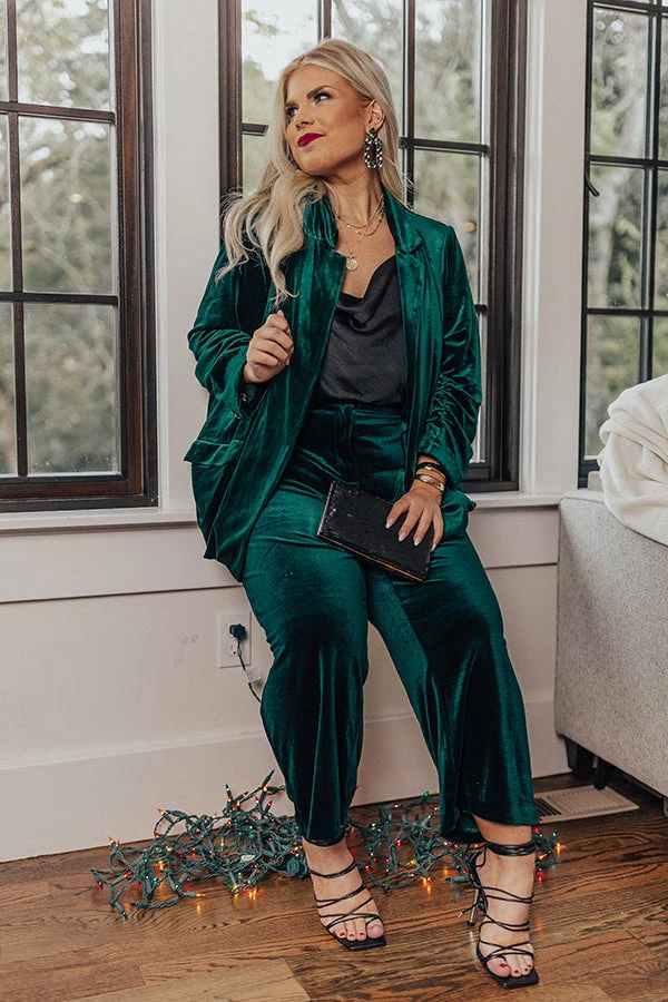 Fine And Divine Velvet Pants In Hunter Green Curves 11 Fine And Divine Velvet Pants In Hunter Green Curves - Image 9