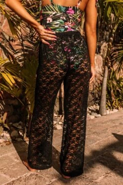 Cabana Hour Lace Cover Up Pants In Black -Chic Essence 2112294783000 2023020917265900 51c419bacabana hour lace cover up pants in black