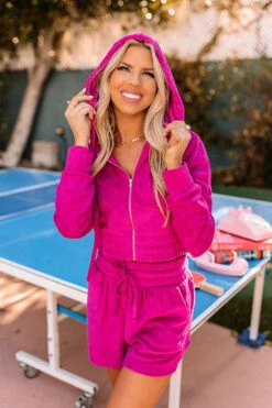 Sandy Seaside Terry Cloth Sweater In Berry -Chic Essence 2201059972000 2022022115524500 88d131a5sandy seaside terry cloth sweater in berry