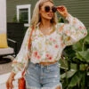 Mind On Mykonos Floral Top