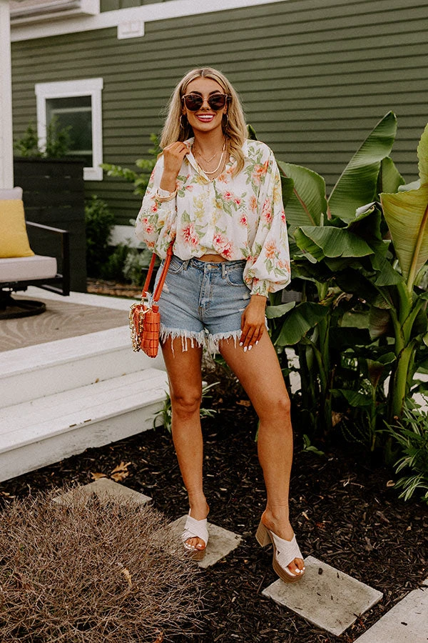 Mind On Mykonos Floral Top 4 Mind On Mykonos Floral Top - Image 2