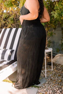 Boat Weekend High Waist Lace Pants In Black Curves -Chic Essence 2201317071000 2022021515284800 c653319cmeritt express sample 5 plus