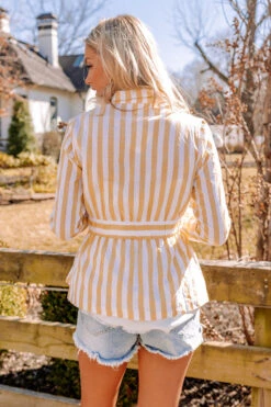 Hamptons Forever Stripe Blazer In Yellow -Chic Essence 2202283053000 2022031415191500 593e69a0hamptons forever stripe blazer in yellow