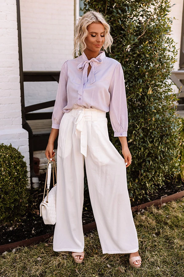 Hazelle High Waist Trousers In White 9 Hazelle High Waist Trousers In White - Image 7