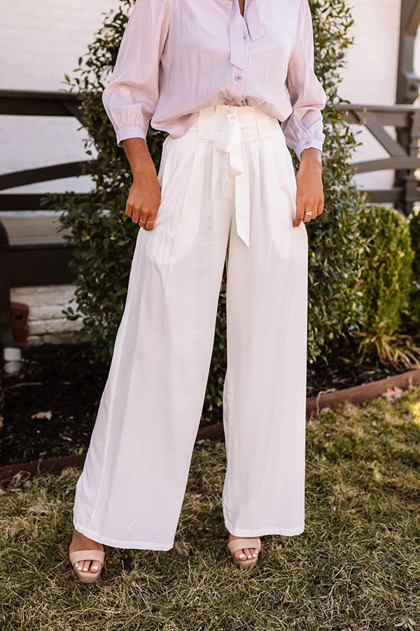 Hazelle High Waist Trousers In White 10 Hazelle High Waist Trousers In White - Image 8
