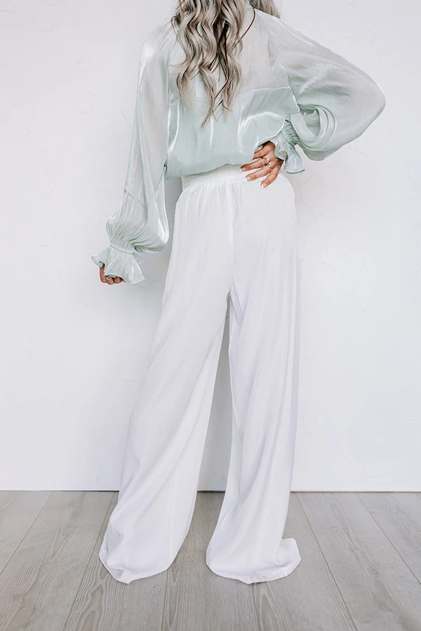 Hazelle High Waist Trousers In White 7 Hazelle High Waist Trousers In White - Image 5