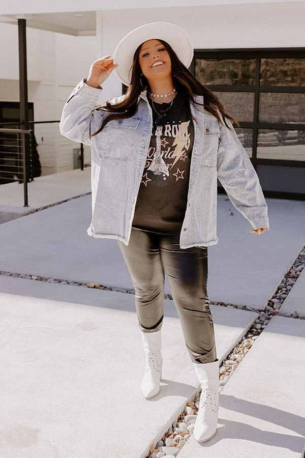 Travel Life Denim Jacket In Light Wash Curves 7 Travel Life Denim Jacket In Light Wash Curves - Image 5