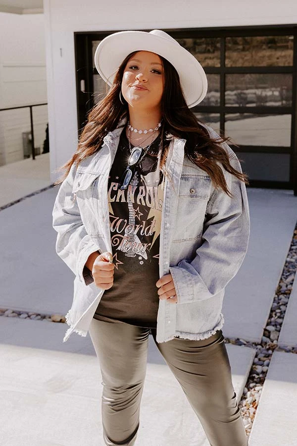 Travel Life Denim Jacket In Light Wash Curves 6 Travel Life Denim Jacket In Light Wash Curves - Image 4