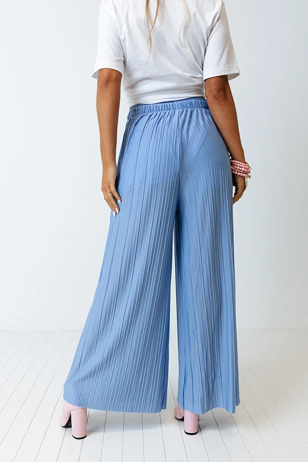 Summer In Malibu Pleated Pants In Sky Blue 7 Summer In Malibu Pleated Pants In Sky Blue - Image 5
