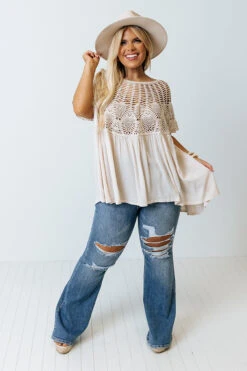 Getting Sun Crochet Shift Top In Cream -Chic Essence 2205138798000 2022053113364900 91797cd7getting sun crochet shift top in cream