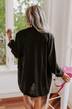 Round Trip Ticket Linen-Blend Blazer In Black -Chic Essence 2205209621000 2022060112234100 95553acdround trip ticket linen blend blazer in black