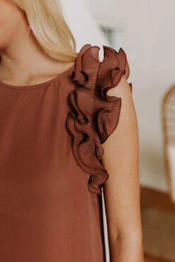 Cheer You On Shift Top In Chocolate -Chic Essence 2206025314000 2022061412393100 c386af1bcheer you on shift top in chocolate