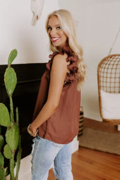 Cheer You On Shift Top In Chocolate -Chic Essence 2206025314000 2022061412393500 f17b58a0cheer you on shift top in chocolate