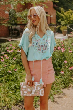 Closest To Me Embroidered Shift Top