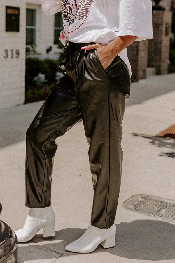 Austin Nights Faux Leather Pants In Black 5 Austin Nights Faux Leather Pants In Black - Image 3