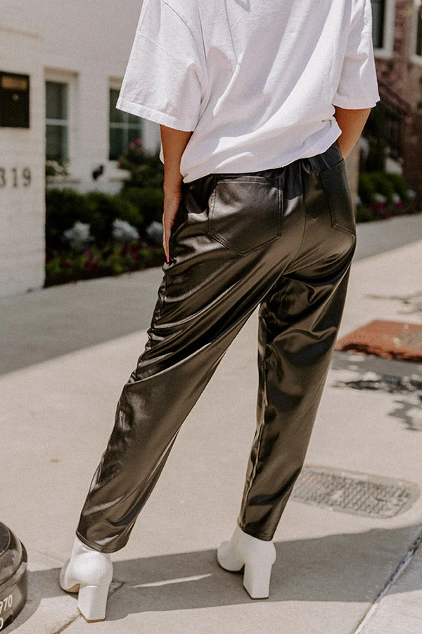 Austin Nights Faux Leather Pants In Black 6 Austin Nights Faux Leather Pants In Black - Image 4