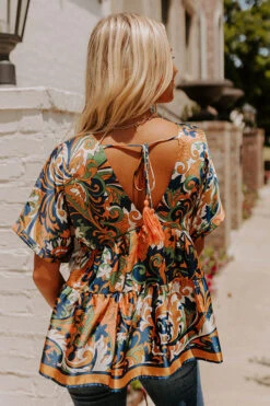 Dial It In Babydoll Top In Navy -Chic Essence 2207154304000 2022080210385000 7f22cc89dial it in babydoll top in navy