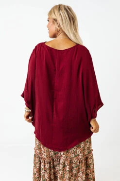 Out For A Drive Shift Top In Wine Curves -Chic Essence 2207217959000 2022080411162000 3f588116out for a drive shift top in wine curves