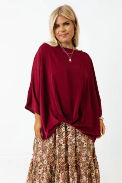 Out For A Drive Shift Top In Wine Curves -Chic Essence 2207217959000 2022080411162000 fdce6ecdout for a drive shift top in wine curves