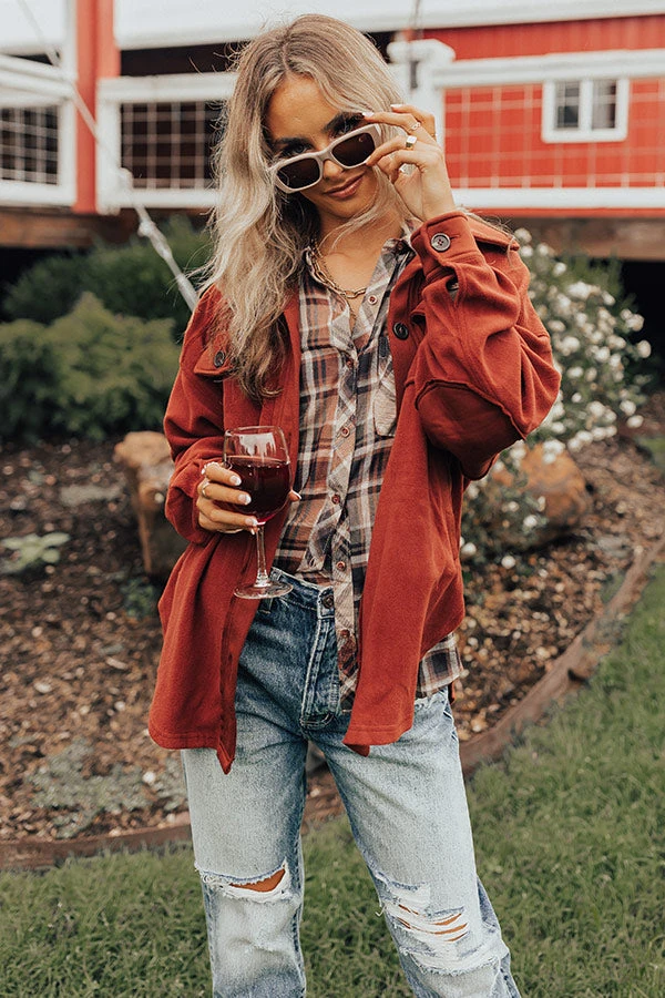 Wake Up Call Jacket In Dark Rust 7 Wake Up Call Jacket In Dark Rust - Image 5