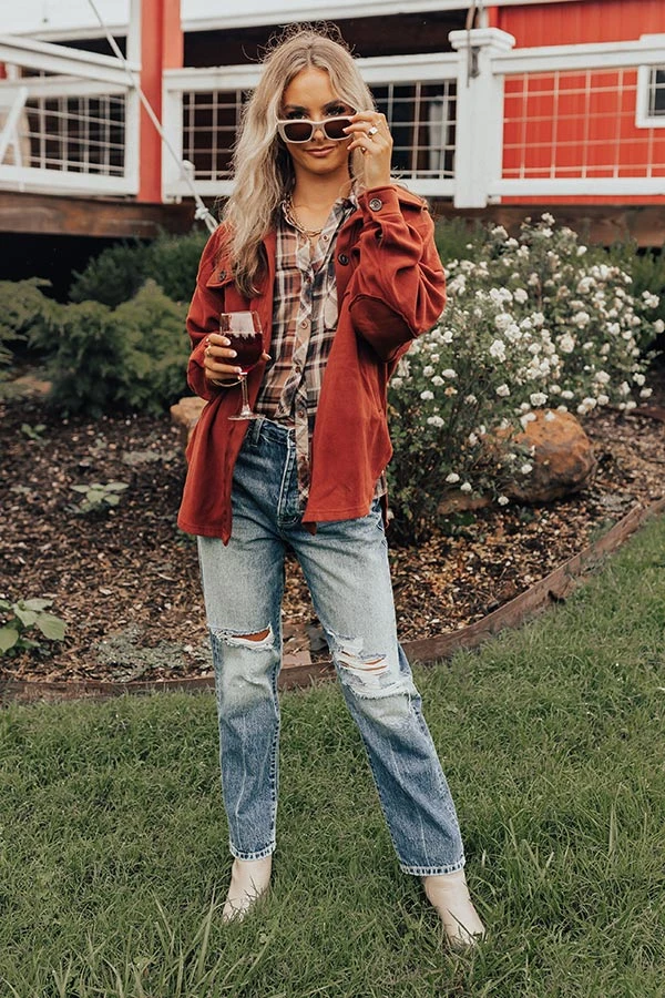 Wake Up Call Jacket In Dark Rust 11 Wake Up Call Jacket In Dark Rust - Image 9