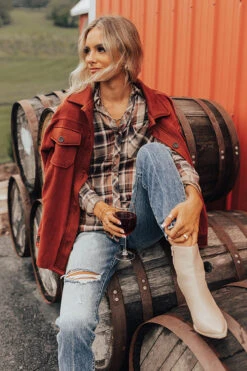 Wake Up Call Jacket In Dark Rust 15 Wake Up Call Jacket In Dark Rust -Chic Essence 2207282706000 2022082509230700 42539ce5wake up call jacket in dark rust