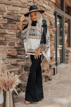 Smooth Terrain Fringe Poncho -Chic Essence 2208242120000 2022091214264000 a8207d72smooth terrain fringe poncho