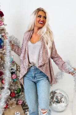 Splash Of Luxury Sequin Blazer In Blush -Chic Essence 2208262895000 2022112115321200 8a53ecfasplash of luxury sequin blazer in blush