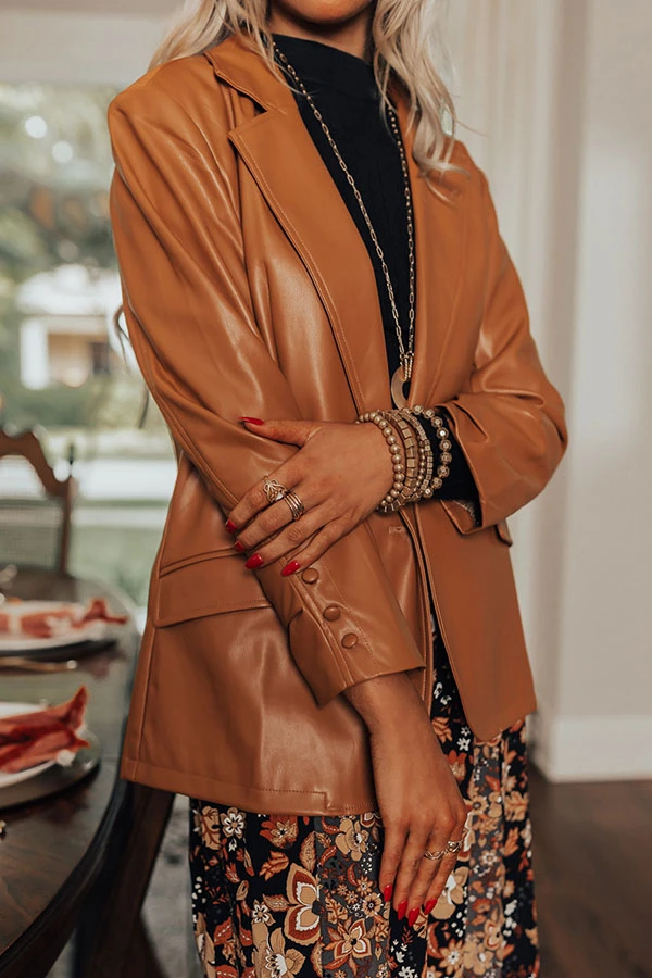 Excellent Taste Faux Leather Blazer 8 Excellent Taste Faux Leather Blazer - Image 6