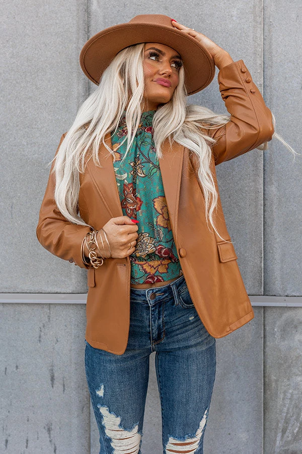 Excellent Taste Faux Leather Blazer 4 Excellent Taste Faux Leather Blazer - Image 2