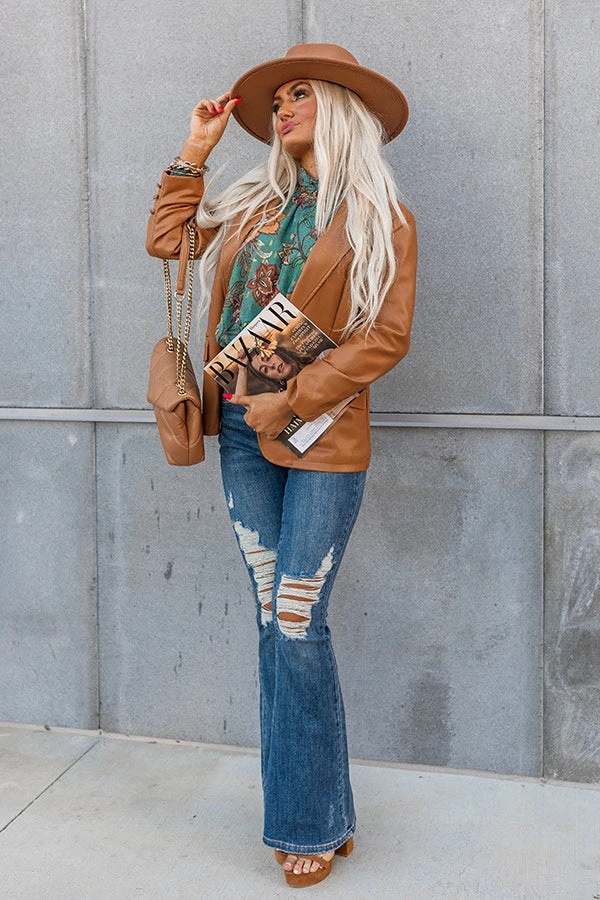 Excellent Taste Faux Leather Blazer 3 Excellent Taste Faux Leather Blazer