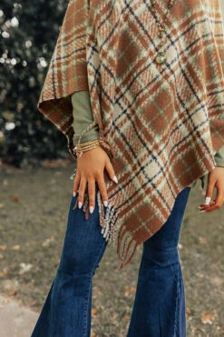 Capture A Memory Plaid Poncho In Brown 10 Capture A Memory Plaid Poncho In Brown -Chic Essence 2209083479000 2022091914552300 ffdd4c8fcapture a memory plaid poncho in brown