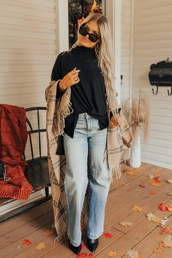 Cozy In Montauk Plaid Poncho 9 Cozy In Montauk Plaid Poncho - Image 7