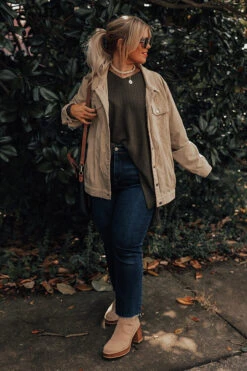 Never A Worry Corduroy Jacket Curves