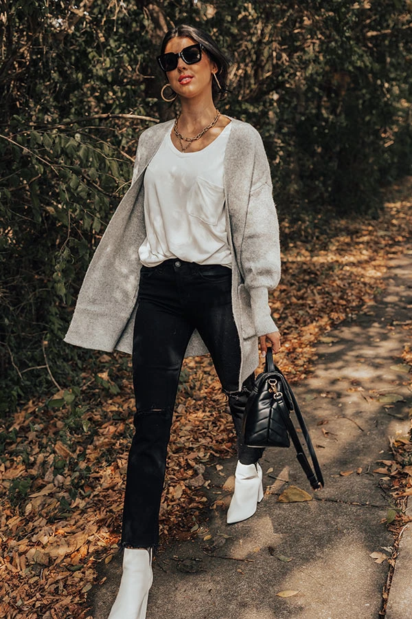 Most Likely To Fall In Love Cardigan In Grey 4 Most Likely To Fall In Love Cardigan In Grey - Image 2