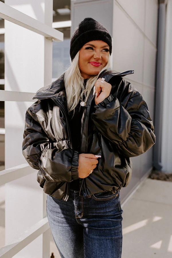 Weekend Coffee Run Faux Leather Jacket 10 Weekend Coffee Run Faux Leather Jacket - Image 8