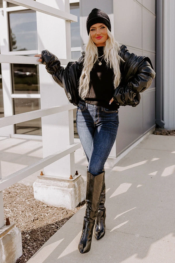 Weekend Coffee Run Faux Leather Jacket 9 Weekend Coffee Run Faux Leather Jacket - Image 7