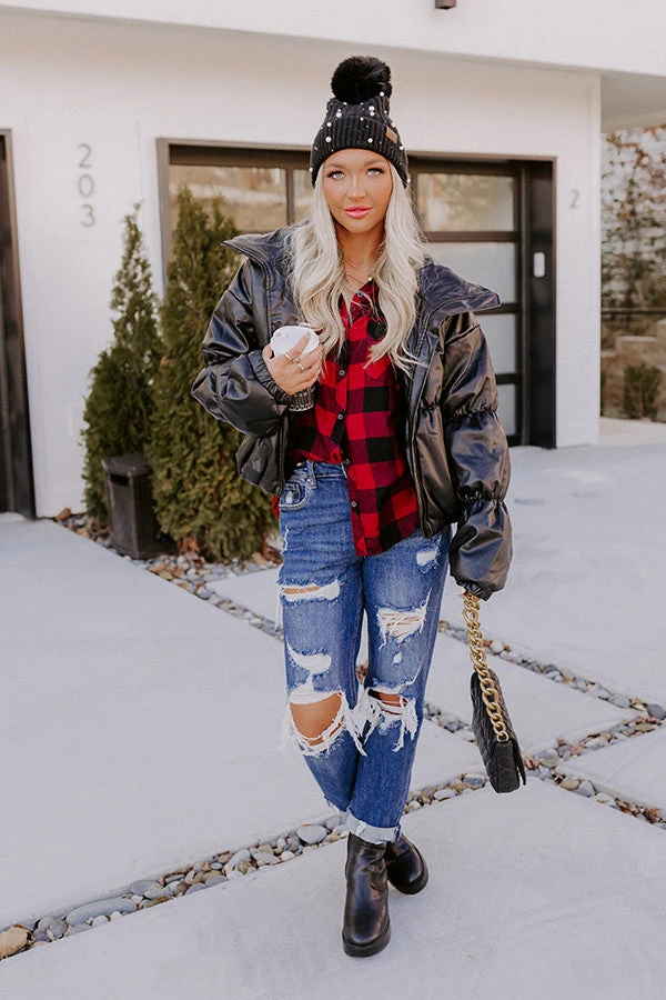 Weekend Coffee Run Faux Leather Jacket 4 Weekend Coffee Run Faux Leather Jacket - Image 2