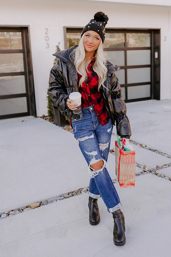 Weekend Coffee Run Faux Leather Jacket 7 Weekend Coffee Run Faux Leather Jacket - Image 5