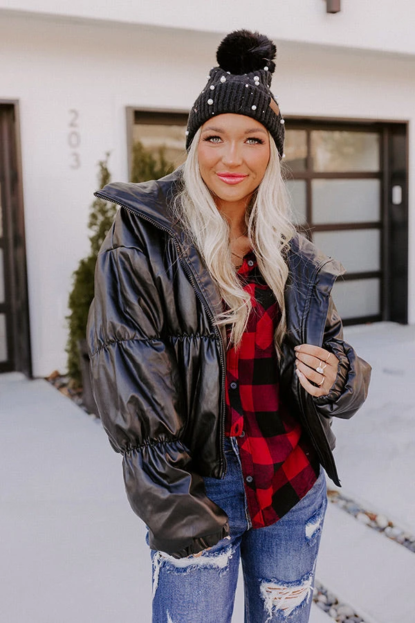 Weekend Coffee Run Faux Leather Jacket 5 Weekend Coffee Run Faux Leather Jacket - Image 3