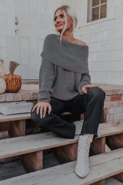 Curl Up And Get Cozy Knit Sweater In Dark Grey -Chic Essence 2210109728000 2022120512152600 ed38cff4curl up and get cozy knit sweater in dark grey